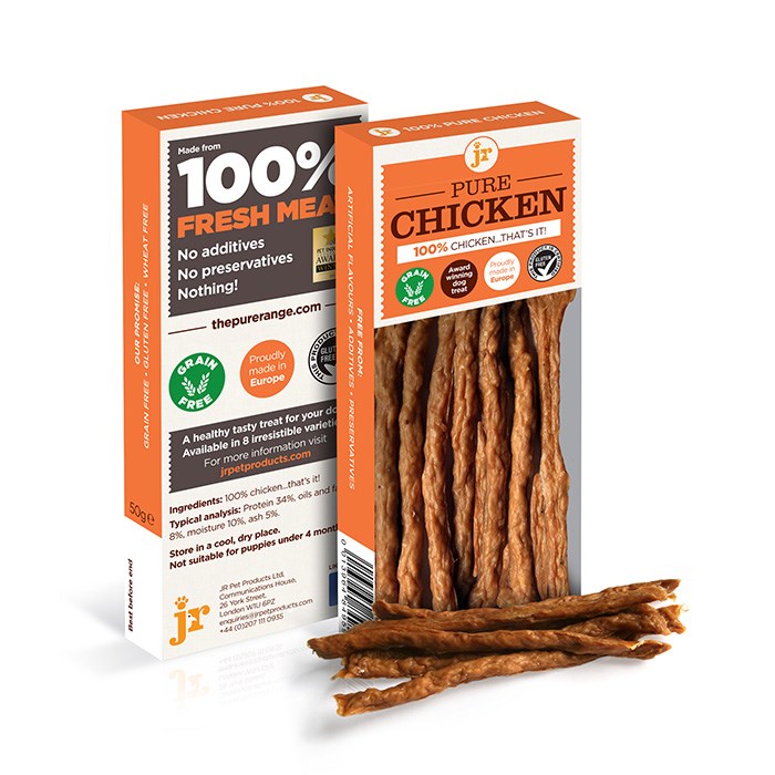 JR 100% Pure Chicken Sticks Dog Treats 50g
