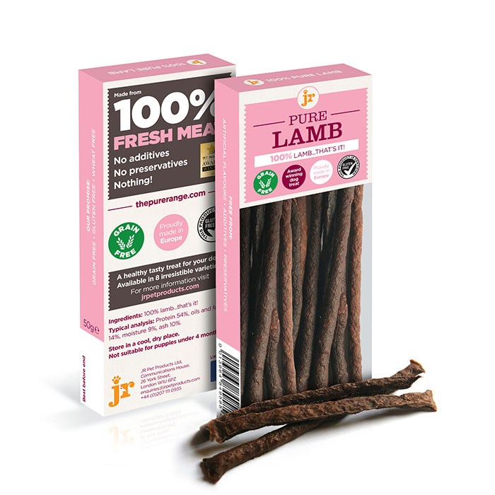 JR 100% Pure Lamb Sticks Dog Treats 50g
