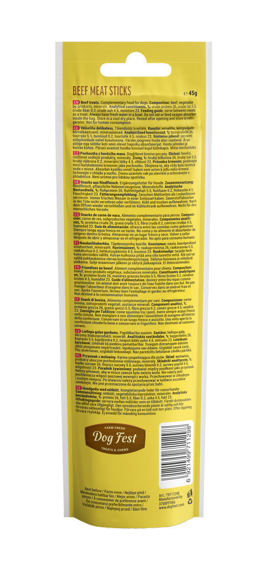 Dog Fest Beef Meat Sticks Adult Dog