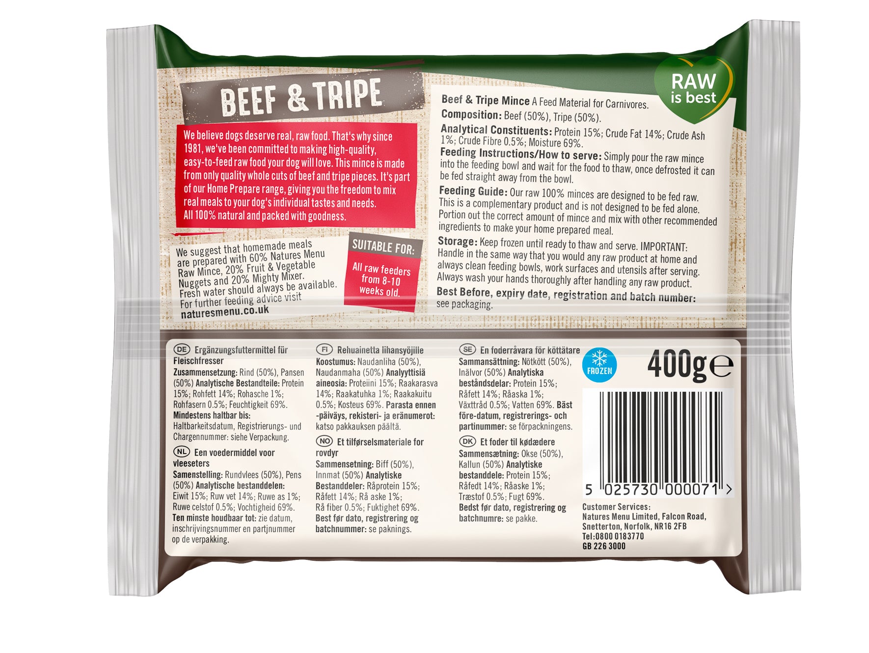 Natures Menu Beef & Tripe