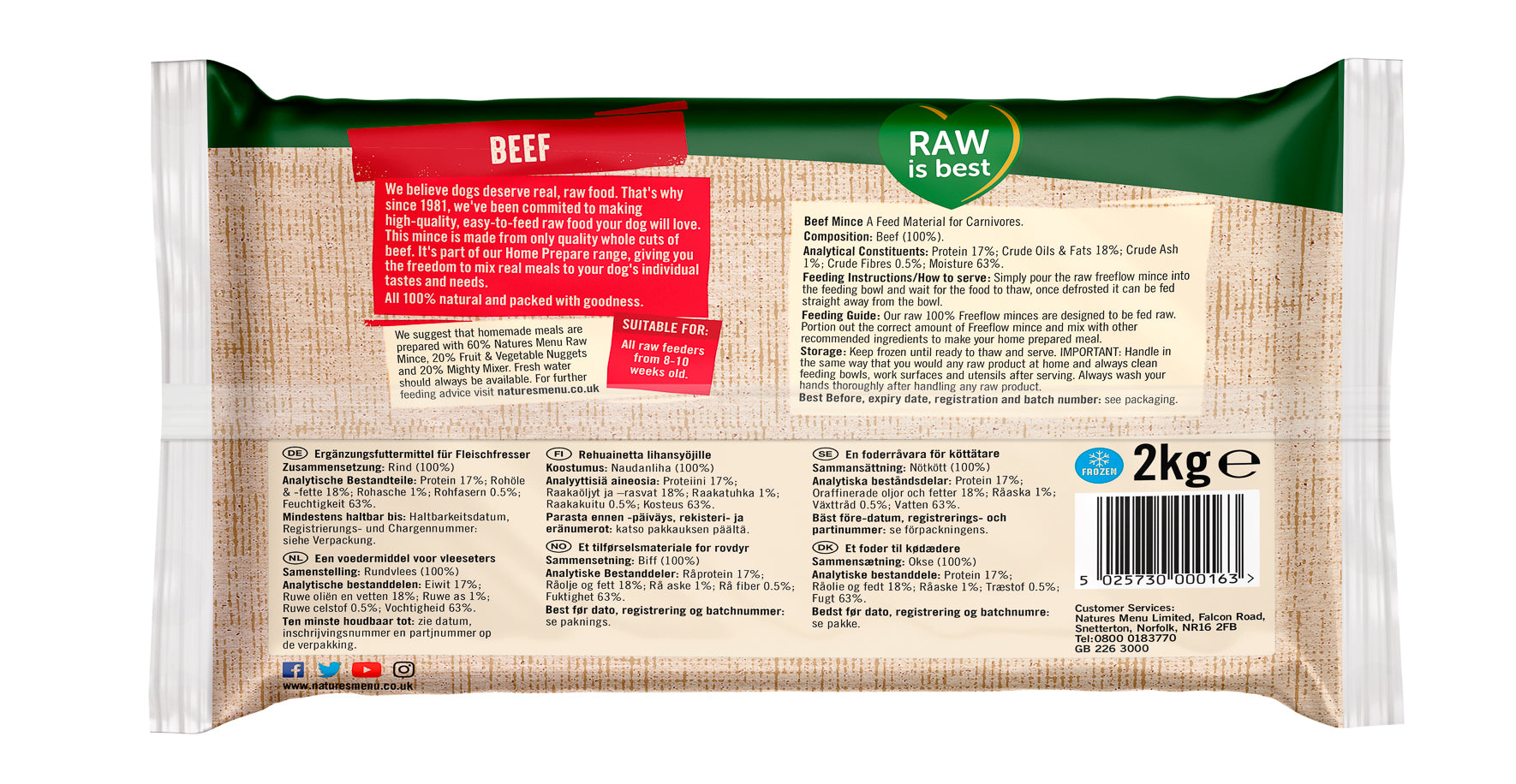 Natures Menu Freeflow Beef