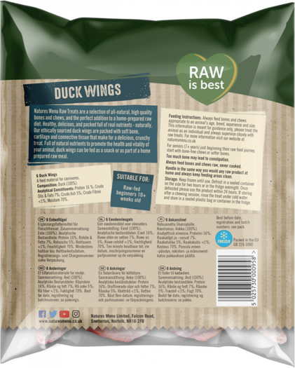 Natures Menu Raw Duck Wings