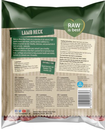 Natures Menu Raw Lamb Necks
