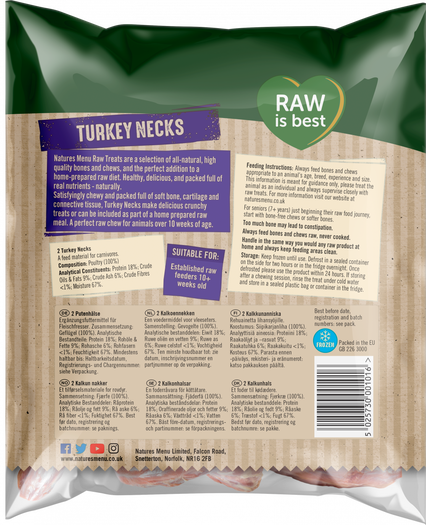 Natures Menu Raw Turkey Necks