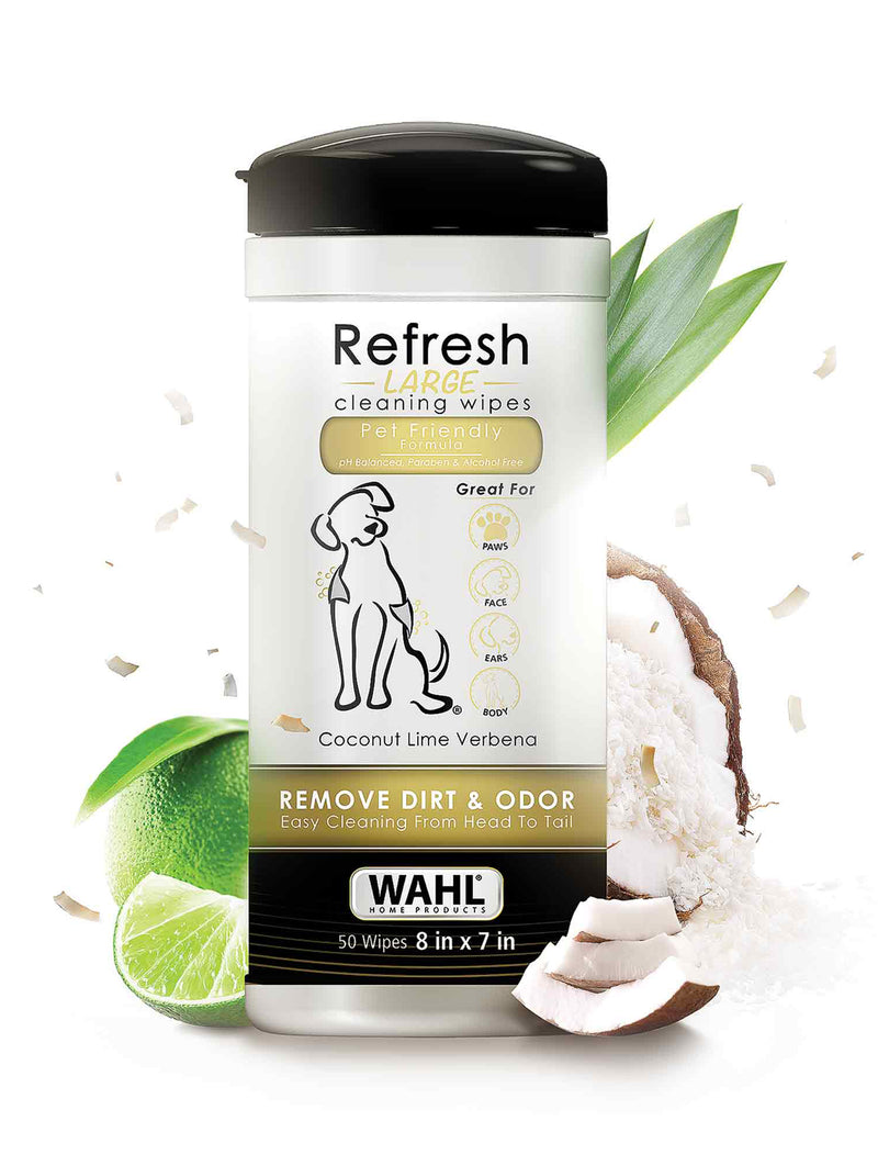 Wahl Dog Cleaning Wipes - Coconut Lime