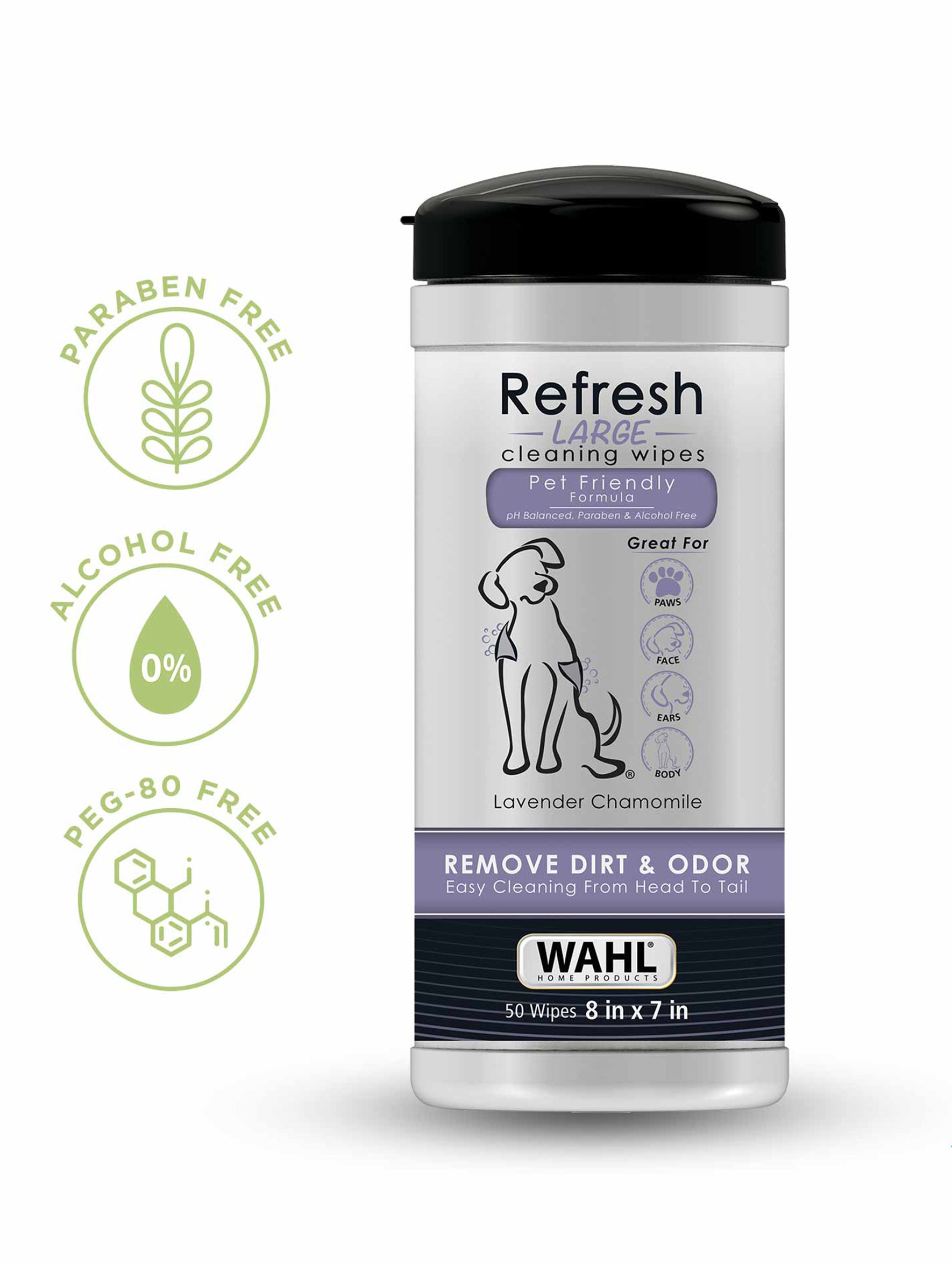 Wahl Dog Cleaning Wipes - Lavender Chamomile