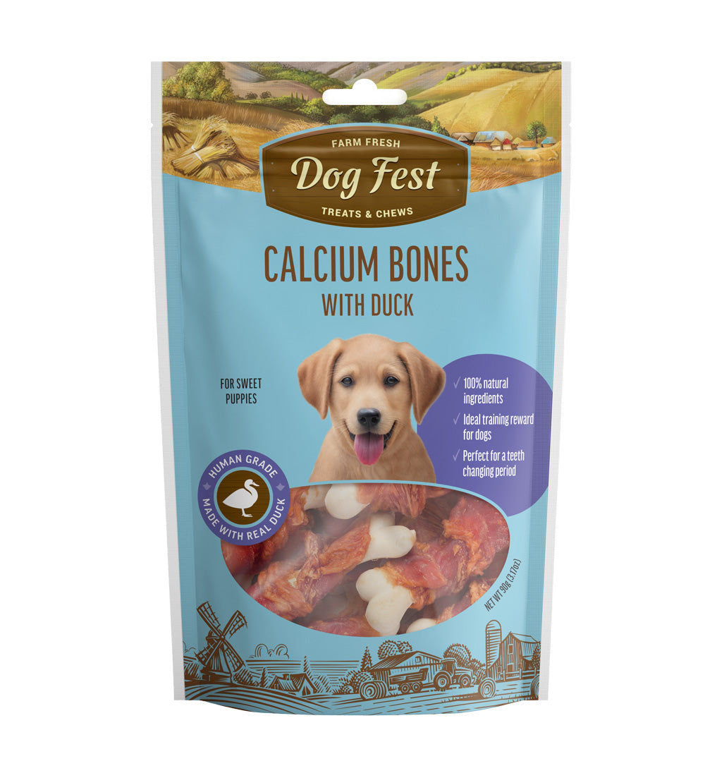 Dog Fest Calcium Bones with Duck for Puppies