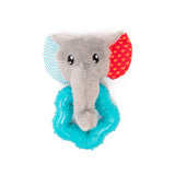 Great & Small Little&Lively Soft Elephant Face & TPR Star Dog Toy